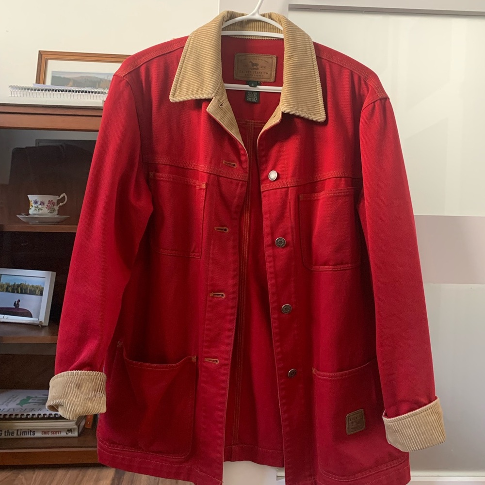 Ralph Lauren Red Corduroy Collar Chore Jacket
